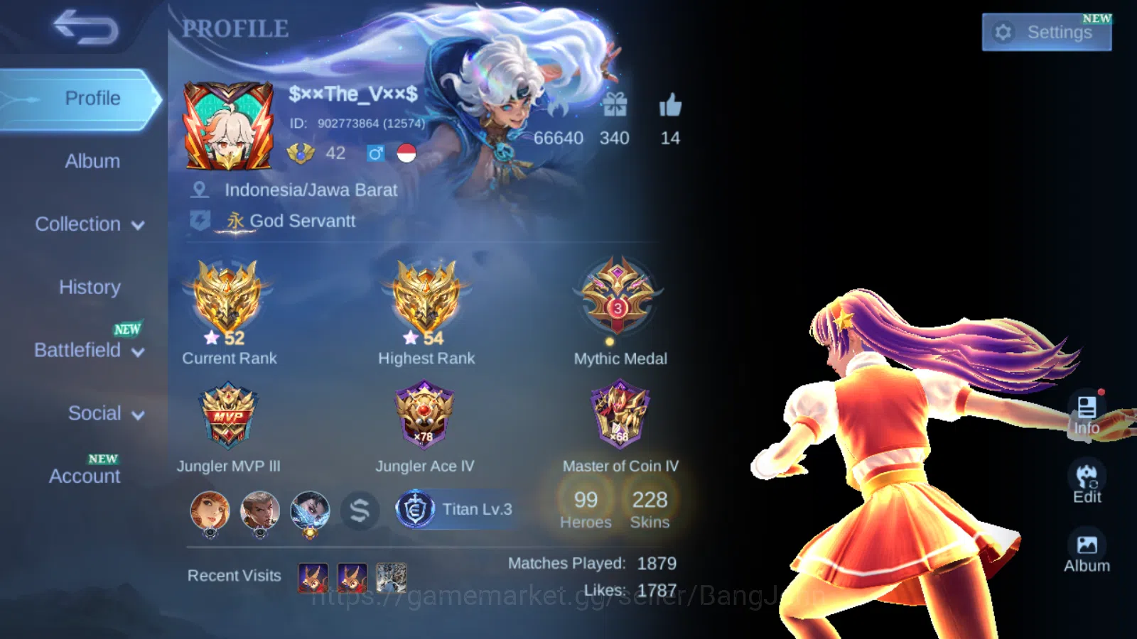 Mobile Legends: Bang Bang Others Hero 99 | Skin 228 | Glory | Aspirants Guinevere | image 1