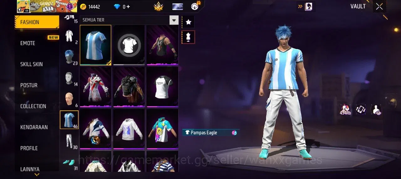 Free Fire Accounts Indonesia | AKUN LVL 44 SG MAMBAH VAULT 46 EMOTE 10 WEAPON 48 | W492 2
