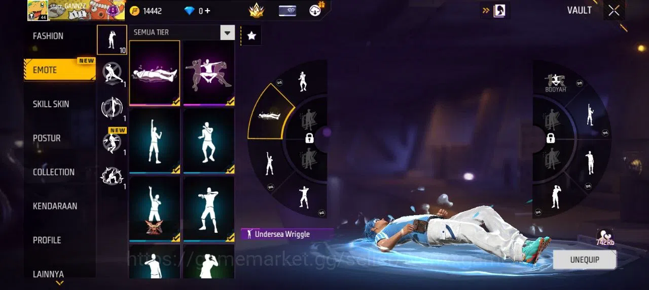 Free Fire Accounts Indonesia | AKUN LVL 44 SG MAMBAH VAULT 46 EMOTE 10 WEAPON 48 | W492 3