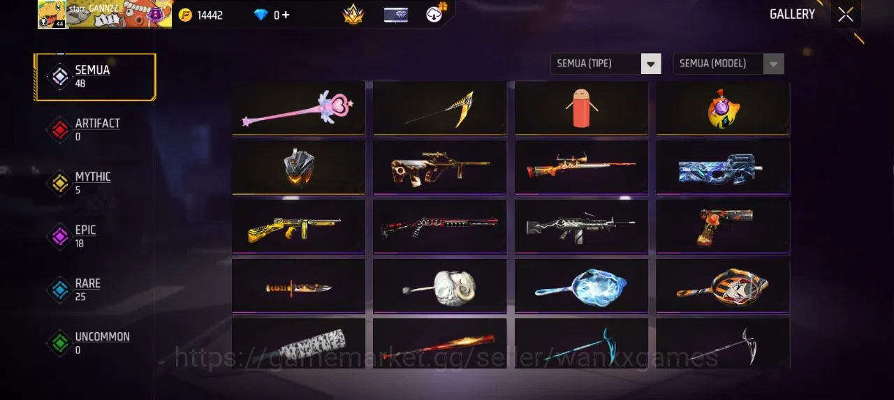 Free Fire Accounts Indonesia | AKUN LVL 44 SG MAMBAH VAULT 46 EMOTE 10 WEAPON 48 | W492 4