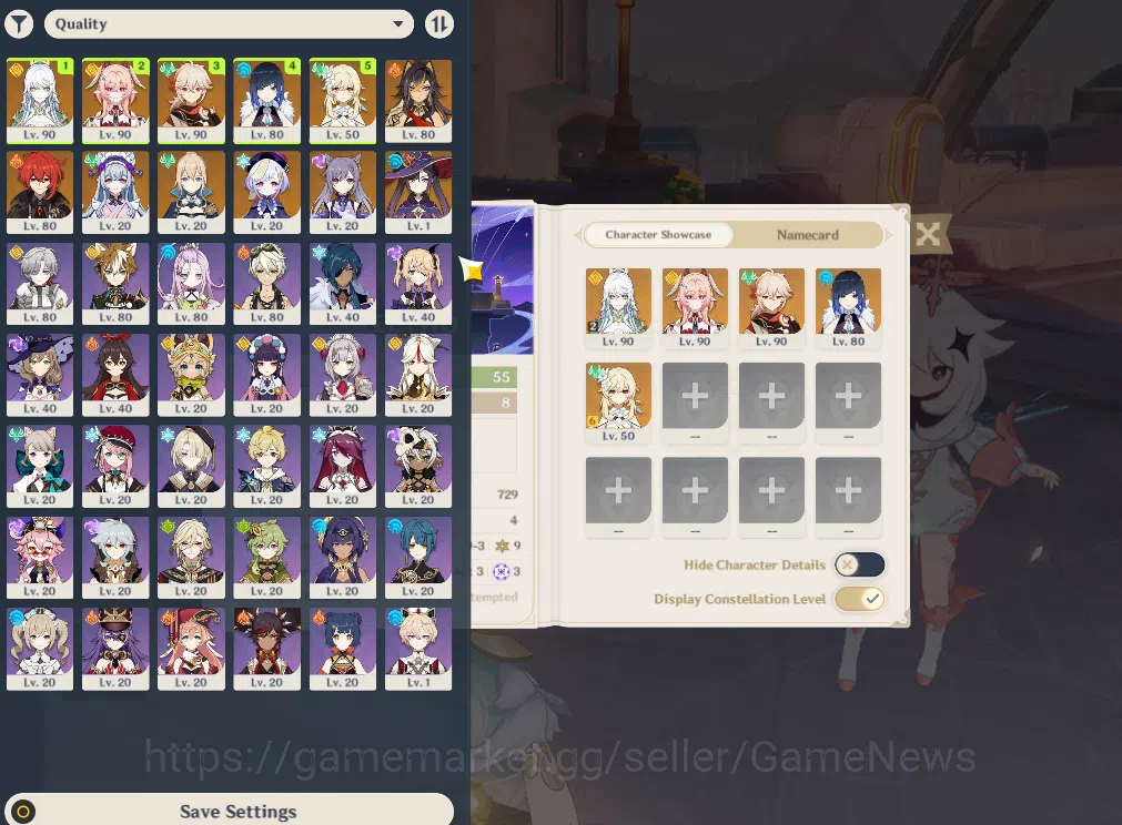 Genshin Impact Accounts ASIA | AR55 | Zibai C2, Linea, Kazuha, Yelan Core  image 18