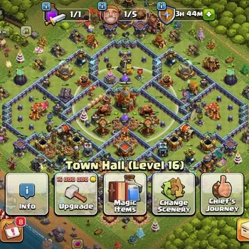 Clash of Clans Accounts High-End LV 175|TH 16-BH 9|HH 9|Limited Skin|BK 61,AQ 88,GW 50,MP 42,RC 32,DD 7|BM 20,BC 17|1145
