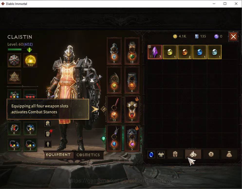 Diablo Immortal Accounts Mid-Tier SEA-Vasily|Lv60(602)|Crusader|CR 32k|Reso 330|Paragon Maledictor|Inferno I|Hell Lv17|Check 6