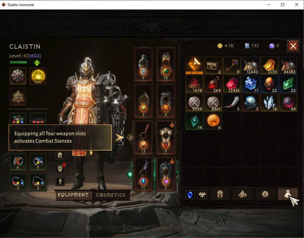 Diablo Immortal Accounts Mid-Tier SEA-Vasily|Lv60(602)|Crusader|CR 32k|Reso 330|Paragon Maledictor|Inferno I|Hell Lv17|Check 7
