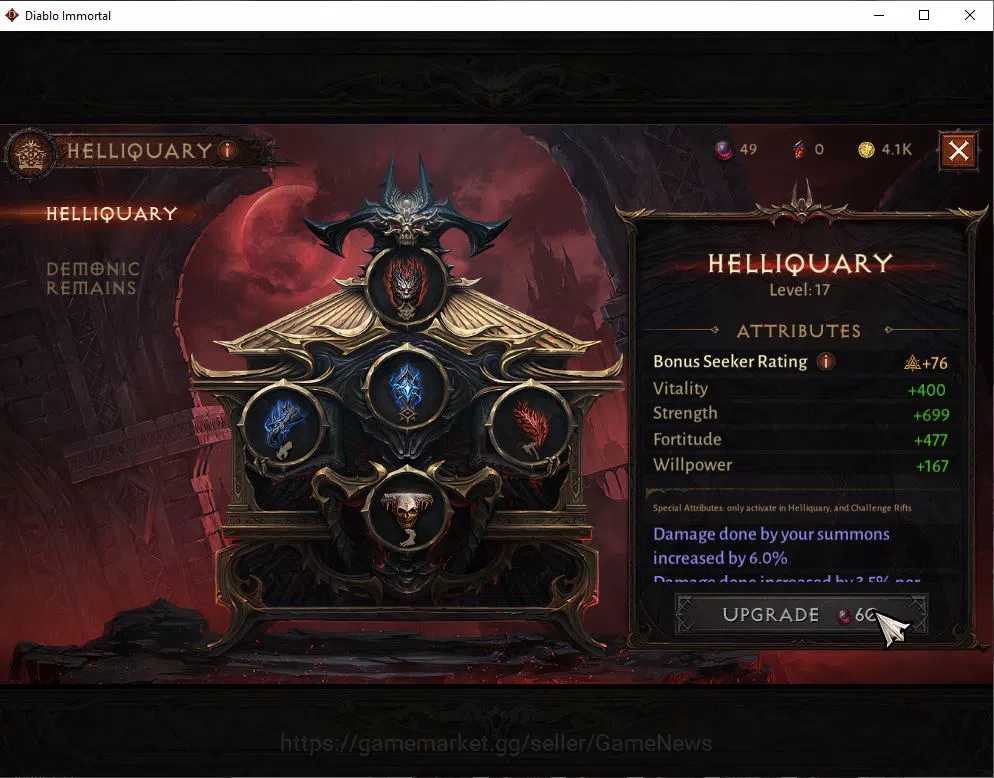 Diablo Immortal Accounts Mid-Tier SEA-Vasily|Lv60(602)|Crusader|CR 32k|Reso 330|Paragon Maledictor|Inferno I|Hell Lv17|Check 9