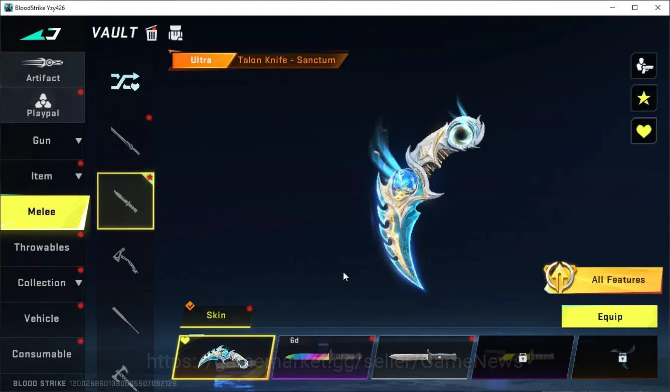 Blood Strike Accounts Collab Skin ASIA|ETERNAL DEagle+MELEE TalonKnife,LightBlde|Collab ENZO KRAKEN,TR MCX,FN2K,Jack,+2 11