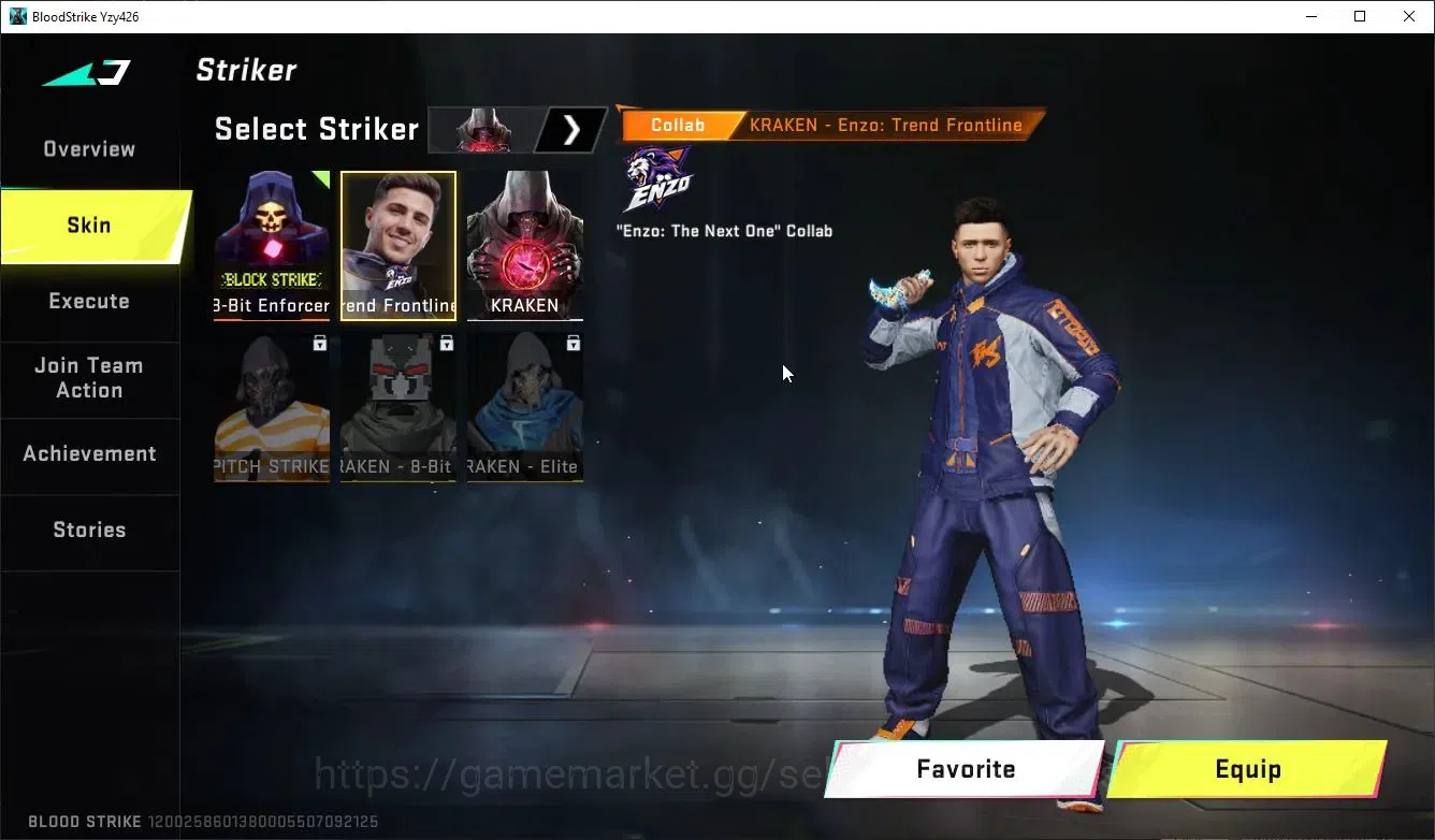 Blood Strike Accounts Collab Skin ASIA|ETERNAL DEagle+MELEE TalonKnife,LightBlde|Collab ENZO KRAKEN,TR MCX,FN2K,Jack,+2 3