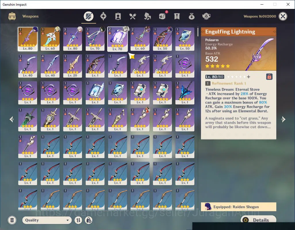 Genshin Impact Accounts Mid Game ASIA |AR 53 | 4 Limited + 2(*5Weapon) |Raiden+C2+Sign,Nahida,Kazuha,Nilou,Etc| TakeMail 5