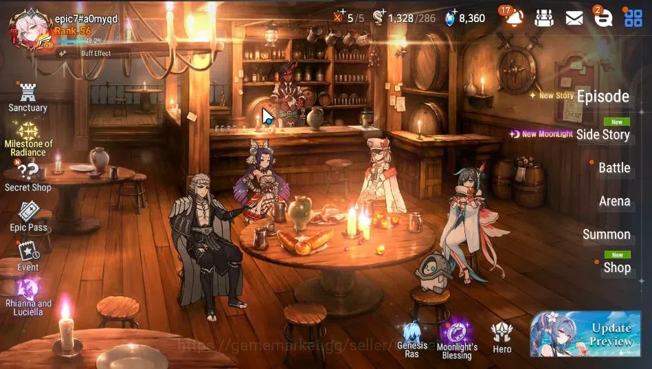 Epic Seven Accounts GLOBAL|UnVerif|6 ML|(BArunka,LR Krau,RoLightAShado image 1