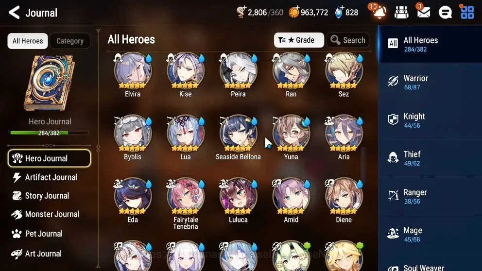 Epic Seven Accounts Limited Hero Global Verif|30 ML(BArunka,Harsetti,Zio,Belian,LC Bellona,Etc)+Rinak,etc+Many Collab 10