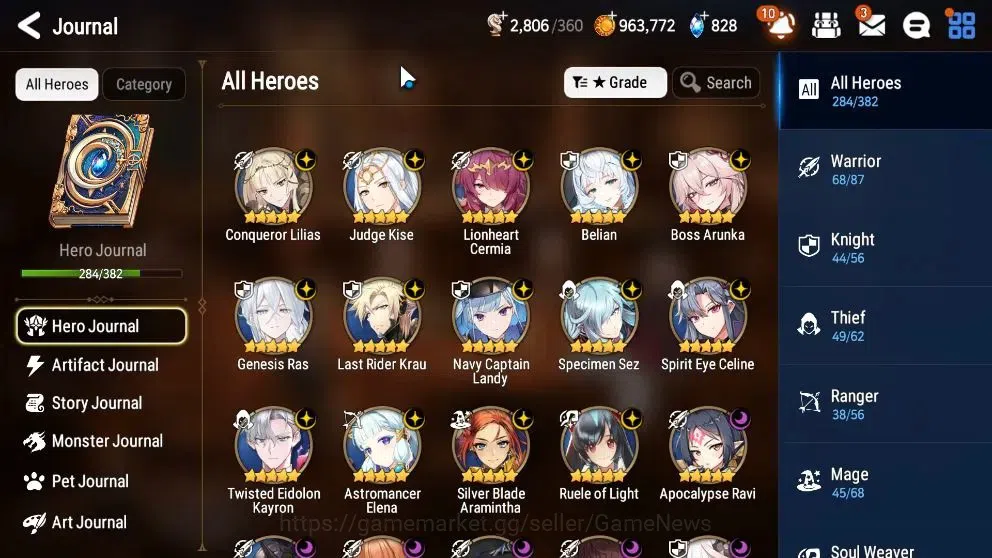 Epic Seven Accounts Limited Hero Global Verif|30 ML(BArunka,Harsetti,Zio,Belian,LC Bellona,Etc)+Rinak,etc+Many Collab 5