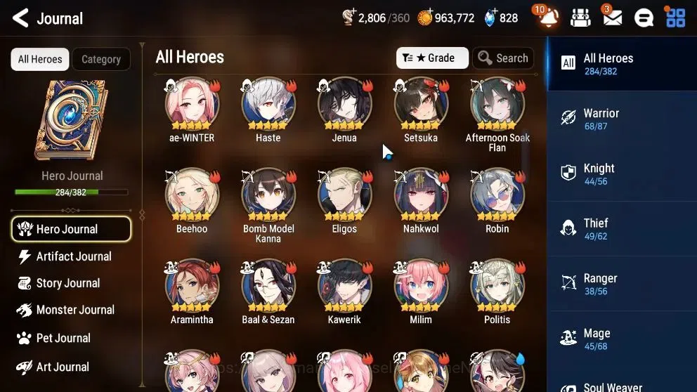 Epic Seven Accounts Limited Hero Global Verif|30 ML(BArunka,Harsetti,Zio,Belian,LC Bellona,Etc)+Rinak,etc+Many Collab 8