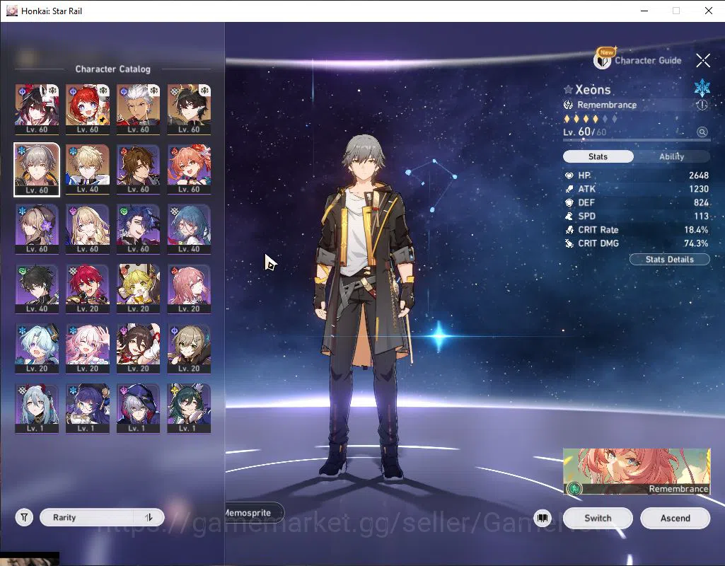 Honkai Star Rail Accounts Asia|TL 50|2,7K Stellar Jade|4 Limited| [Archer,Tr image 4