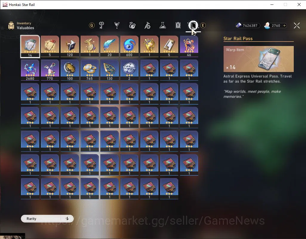 Honkai Star Rail Accounts Asia|TL 50|2,7K Stellar Jade|4 Limited| [Archer,Tr image 9