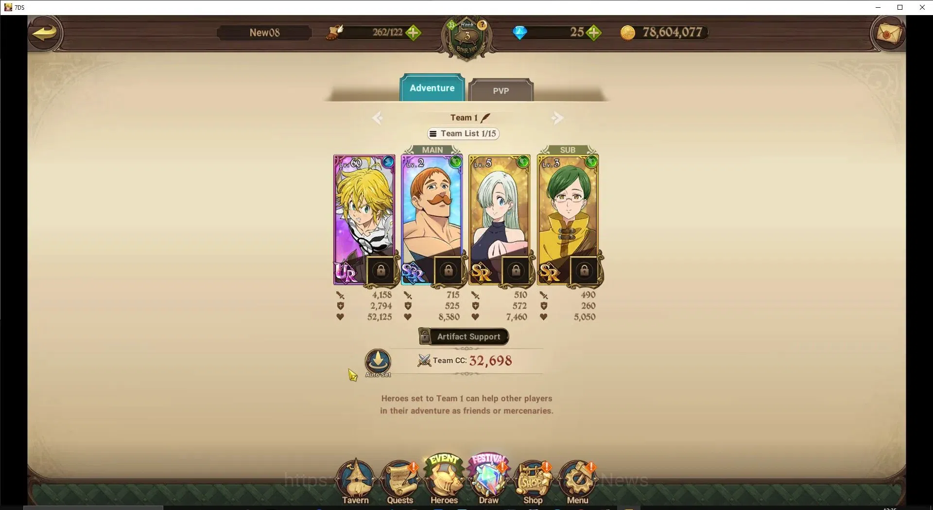 The Seven Deadly Sins: Grand Cross Accounts Global|322K CC|Ch 1|25 DM|5 UR|Nemesis Meliodas,Go image 5