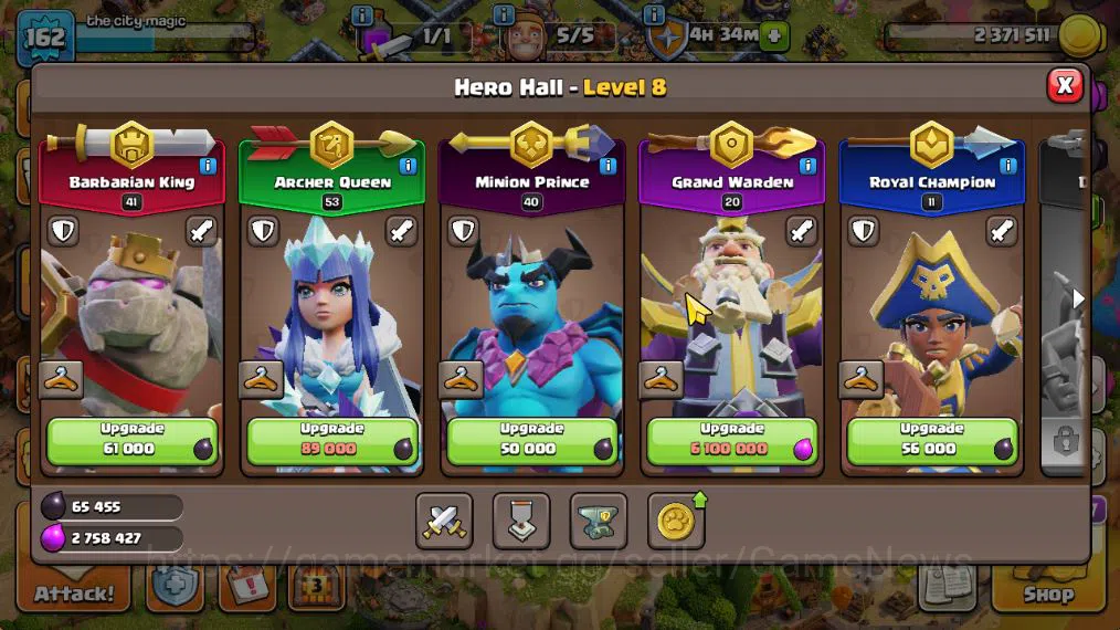 Clash of Clans Accounts Mid-Tier TH 16 - BH 7|LV 162|HH 8|BK 41,AQ 53,GW 20,MP 40,RC 11|CN ON|Protect OFF|TAKE MAIL(COC2016) 2
