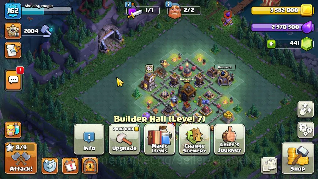 Clash of Clans Accounts Mid-Tier TH 16 - BH 7|LV 162|HH 8|BK 41,AQ 53,GW 20,MP 40,RC 11|CN ON|Protect OFF|TAKE MAIL(COC2016) 4