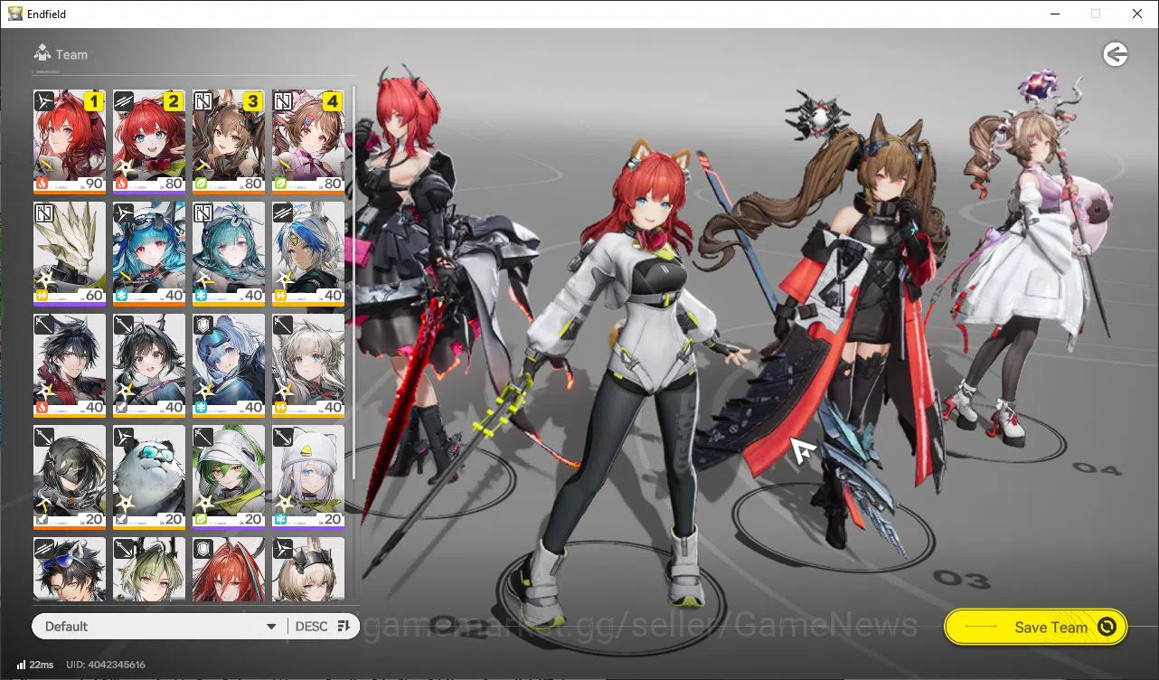 Asia Lv 52|ori 124+oro 6k|gilbertap1+Sign,Laeva+Sign,last rite,Lifeng|Wp&Op selector on|Log Gryplink|Take Mail|CheckSS(END1512) Arknights: Endfield Accounts Asia Lv 52|ori 124+oro 6k|gilbertap1+Sign,Laeva+Si image 1