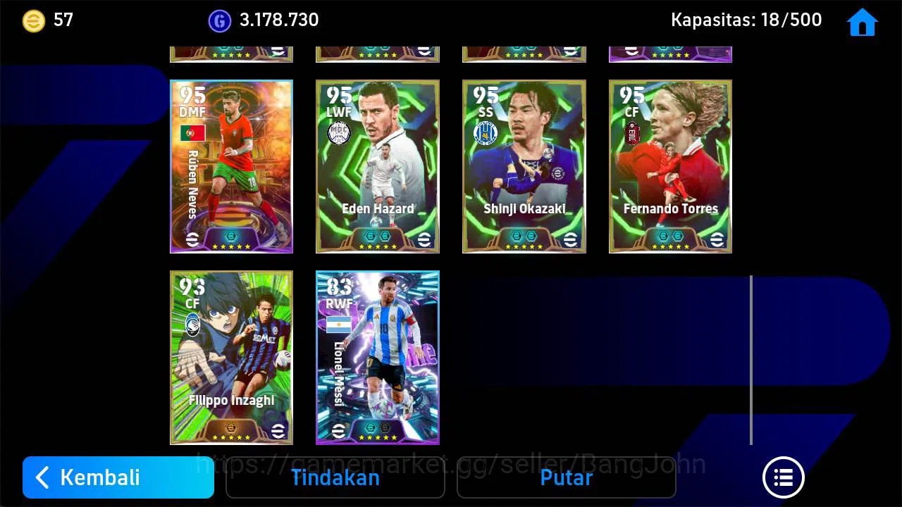 eFootball Accounts Others Power 3169, N Barella, Vitinha Show, Maicon epic, Rijkaard epic, Marcus rashford Show, Van buyten 6