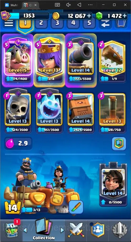 Clash Royale Accounts Mobile | KTL 14 |Trophy 9682|1 L15 Card (Royal Hog image 3