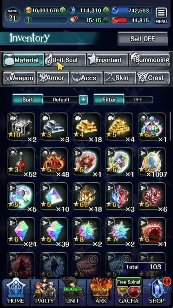 Last Cloudia Accounts GLOBAL|Rank 21|114k Crystal|Top Tier Units (Telest image 11