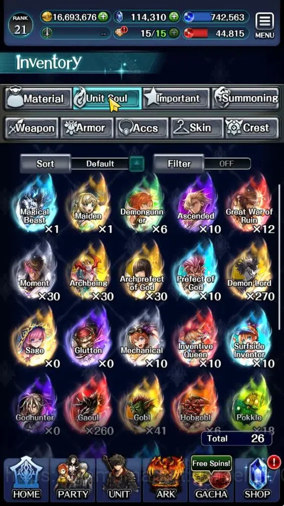 Last Cloudia Accounts GLOBAL|Rank 21|114k Crystal|Top Tier Units (Telest image 12
