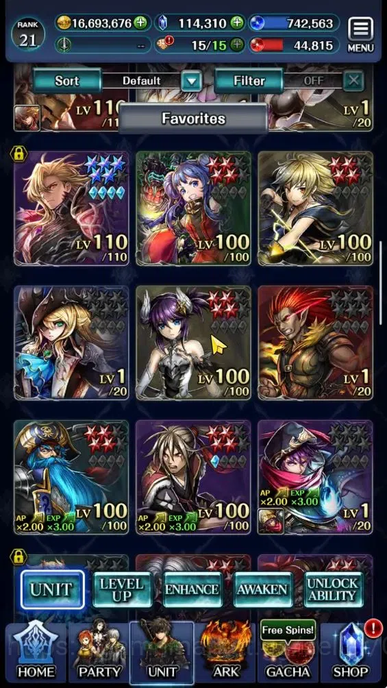Last Cloudia Accounts GLOBAL|Rank 21|114k Crystal|Top Tier Units (Telest image 2