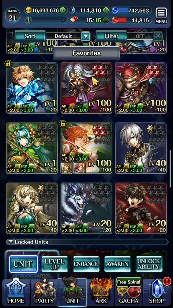Last Cloudia Accounts GLOBAL|Rank 21|114k Crystal|Top Tier Units (Telest image 3
