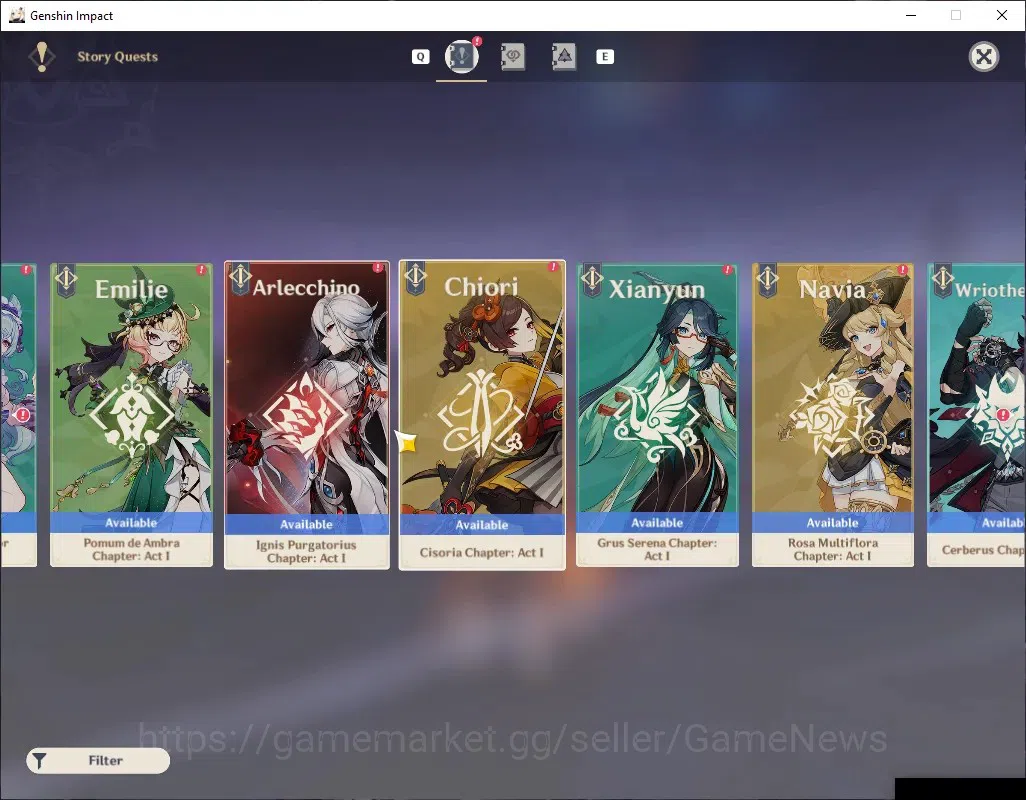 Genshin Impact Accounts Others ASIA|AR 56|5 Limited 2(*5Weapon)|(Neuvillette C1)Sign,Kaedehara Kazuha,Xiao,Hu 19