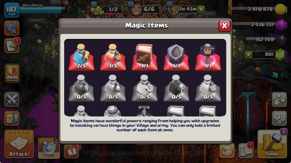 Clash of Clans Accounts Global | TH 16-BH 10 | LVL 187|HH 10|AQ 79 ,MP 65  image 3
