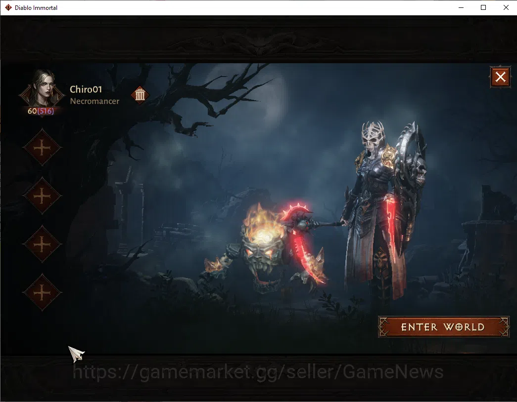 Diablo Immortal Accounts SA - Malah|CS ON|Lv60(516)|Necromancer|CR 33k|Reso image 1