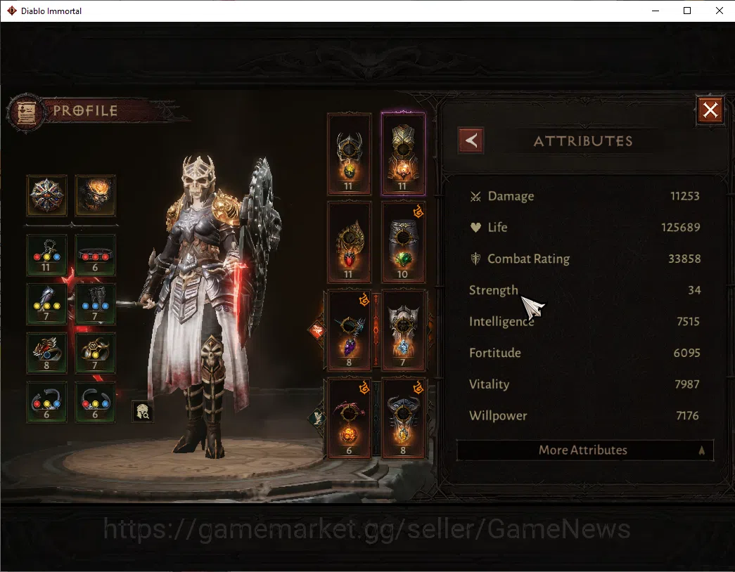 Diablo Immortal Accounts SA - Malah|CS ON|Lv60(516)|Necromancer|CR 33k|Reso image 4