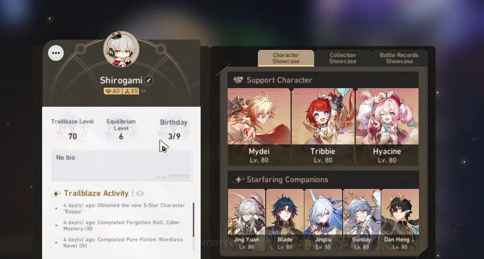 Honkai Star Rail Accounts Asia|TL 70||18 Limited|[Hyacine,Jing Yuan]+Sign,B3 image 2