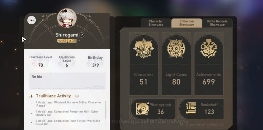 Honkai Star Rail Accounts Asia|TL 70||18 Limited|[Hyacine,Jing Yuan]+Sign,B3 image 3