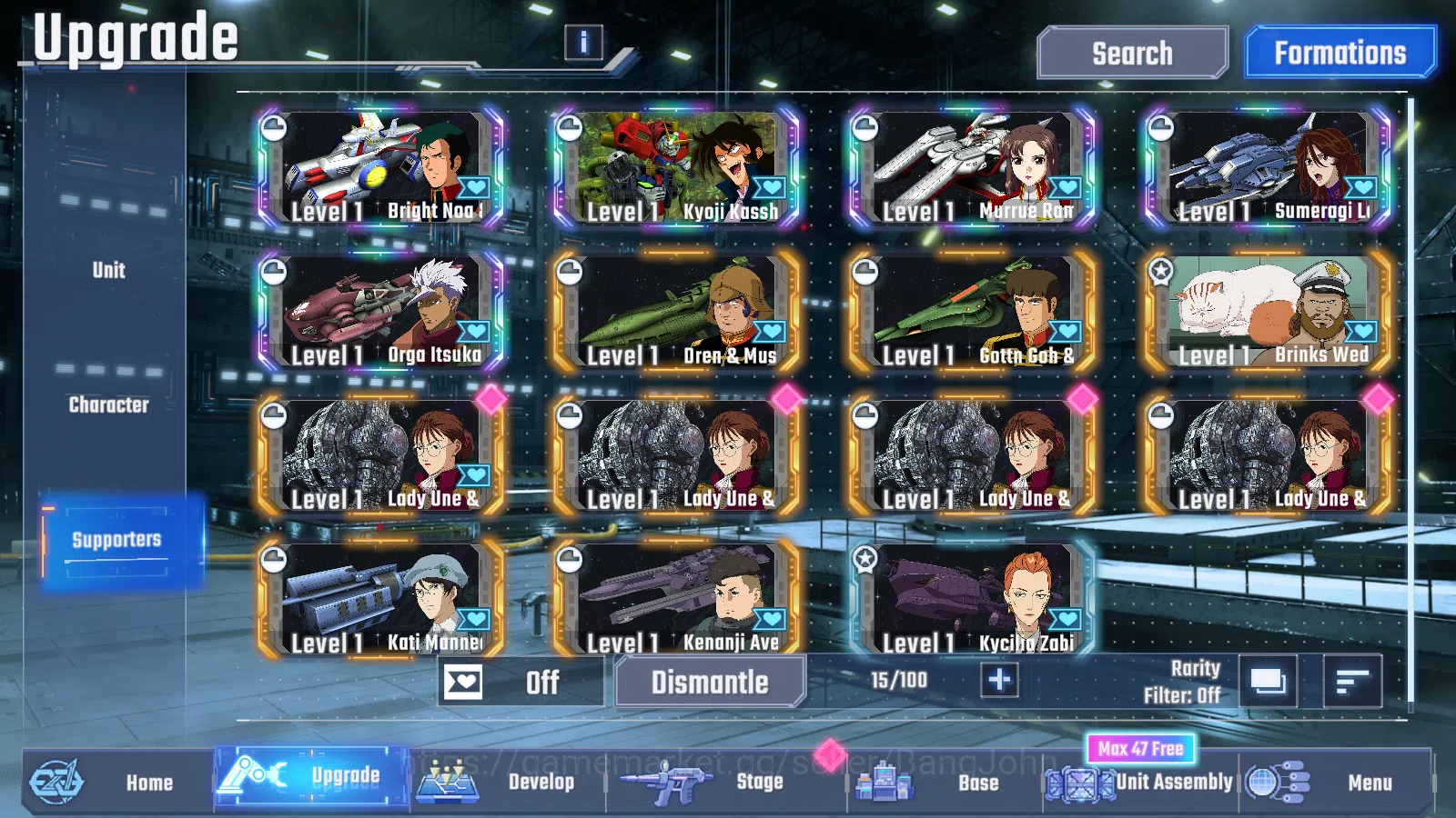 SD Gundam G Generation ETERNAL Accounts [GLOBAL] Rank 1 Starter | 4 Unit UR | 4 Pilot UR | image 4