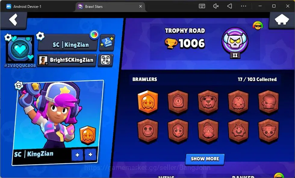 Brawl Stars Accounts Global | 1006 Thropy| 17 Brawler| 3 Max Hypercharg image 13
