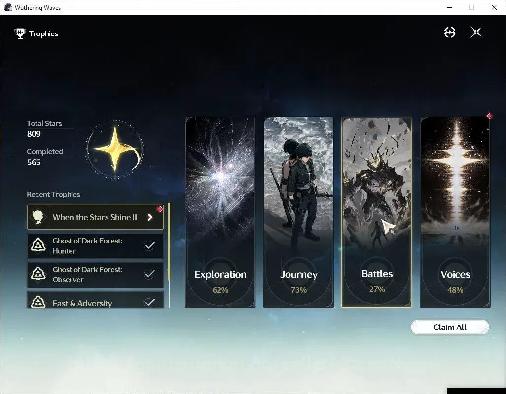 Wuthering Waves Accounts Starter EU|UL 49|6 Limited|(Lynae,Changli,Luuk 9