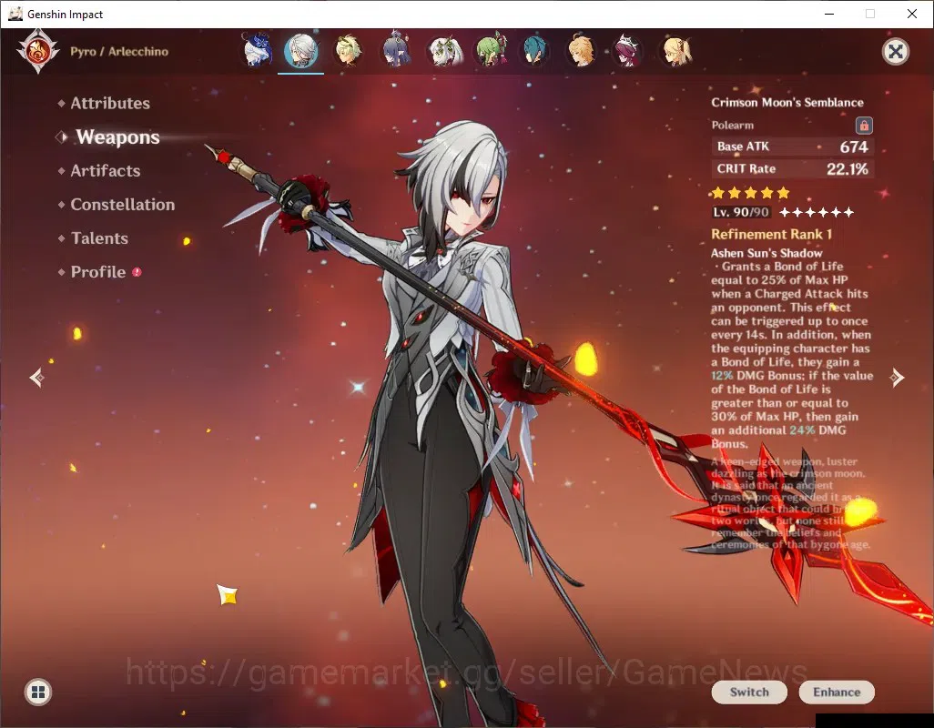 Genshin Impact Accounts ASIA|AR 57|7 Limited + 5 (*5Weap)|[Flins,Arle]+Sig image 13