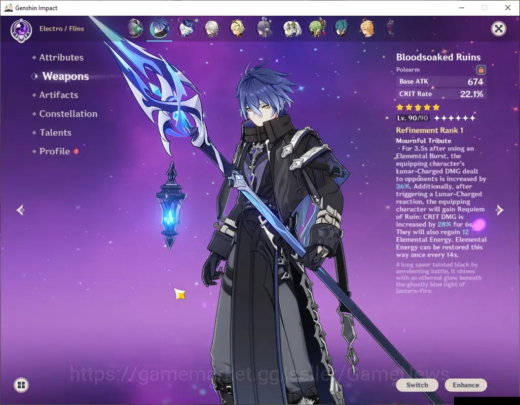 Genshin Impact Accounts ASIA|AR 57|7 Limited + 5 (*5Weap)|[Flins,Arle]+Sig image 14