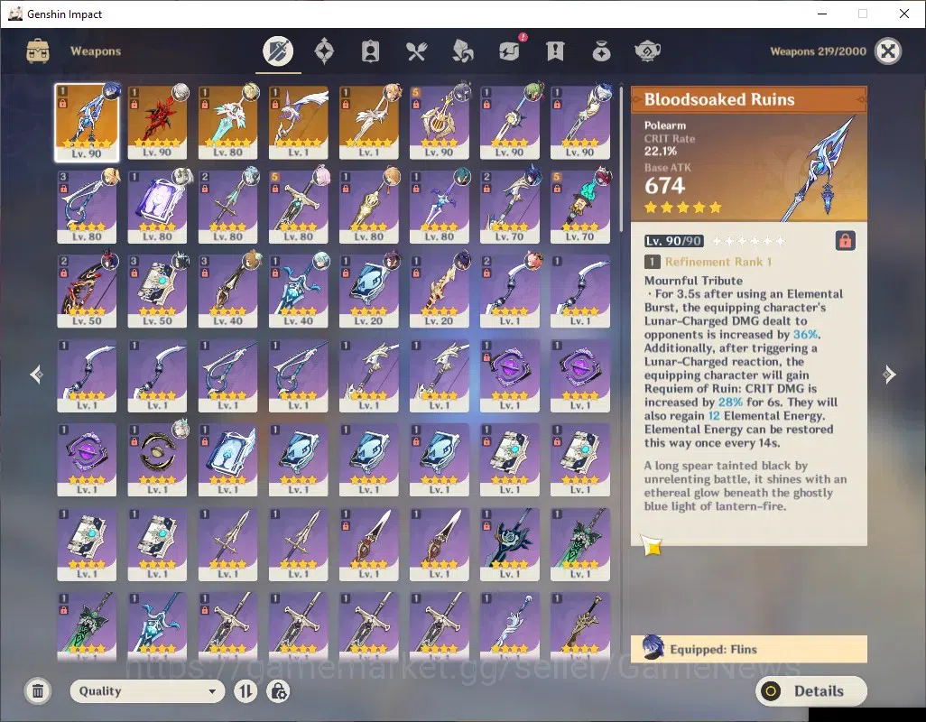 Genshin Impact Accounts ASIA|AR 57|7 Limited + 5 (*5Weap)|[Flins,Arle]+Sig image 15