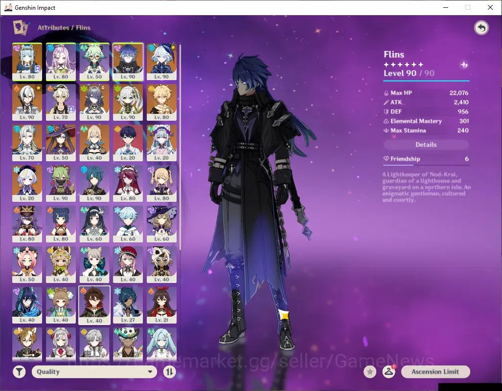 Genshin Impact Accounts ASIA|AR 57|7 Limited + 5 (*5Weap)|[Flins,Arle]+Sig image 3