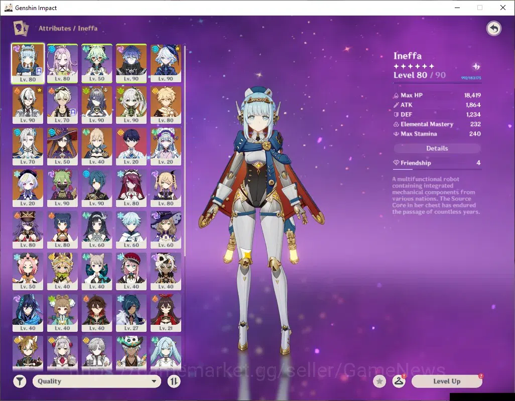 Genshin Impact Accounts ASIA|AR 57|7 Limited + 5 (*5Weap)|[Flins,Arle]+Sig image 4