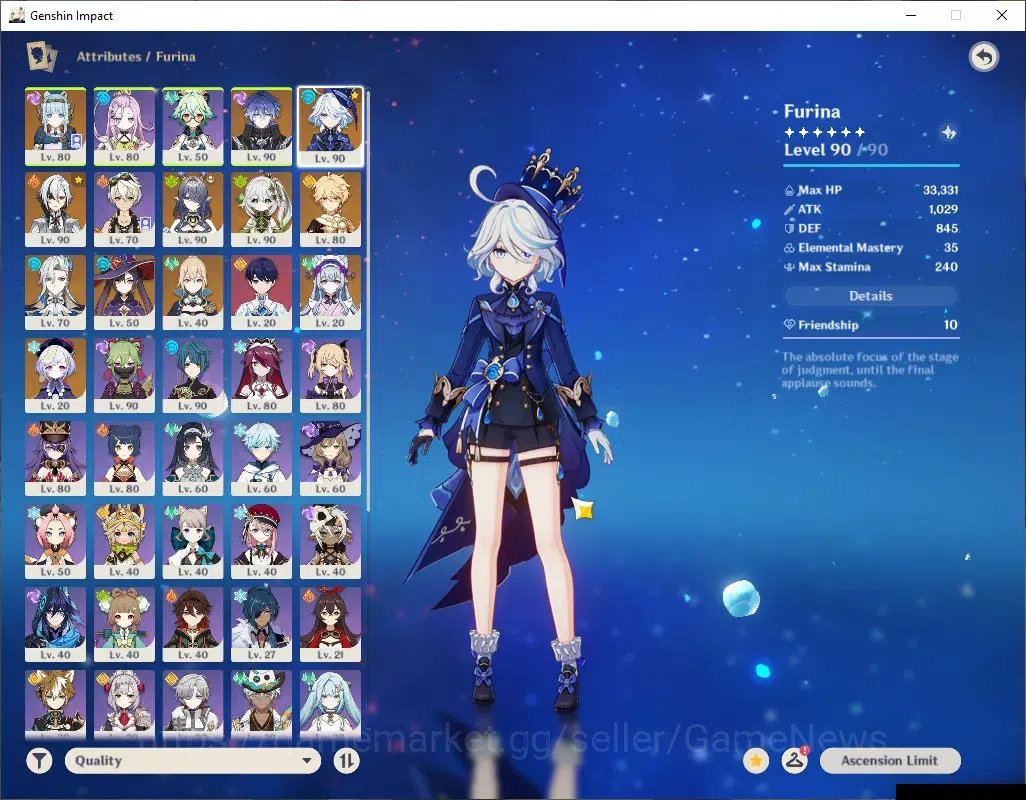 Genshin Impact Accounts ASIA|AR 57|7 Limited + 5 (*5Weap)|[Flins,Arle]+Sig image 5
