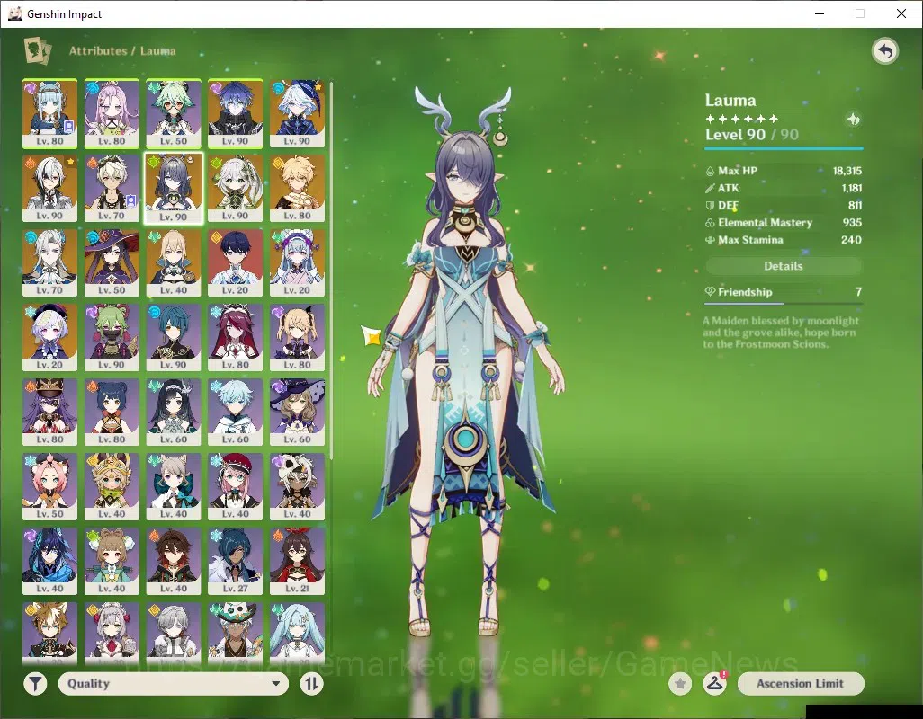 Genshin Impact Accounts ASIA|AR 57|7 Limited + 5 (*5Weap)|[Flins,Arle]+Sig image 7