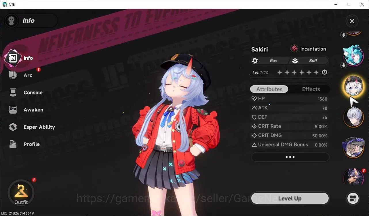 Neverness to Everness Accounts GLOBAL EU|HL 3 | 3 SSR Hotori + Sign, Jiuyuan, Sakiri |5 SR|Orchid  Glider|Male 4