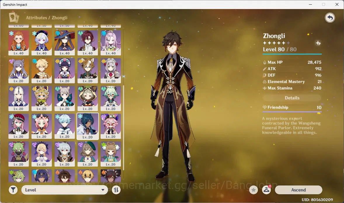 Genshin Impact Accounts Others ASIA | AR 55| raiden, Zhongli, Yelan, eula, Navia, zibai, hutao, cyno ETC. good ACC more 3