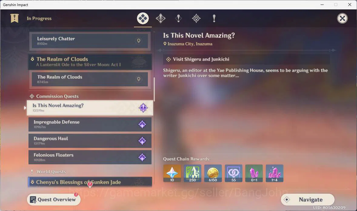 Genshin Impact Accounts Others ASIA | AR 55| raiden, Zhongli, Yelan, eula, Navia, zibai, hutao, cyno ETC. good ACC more 8