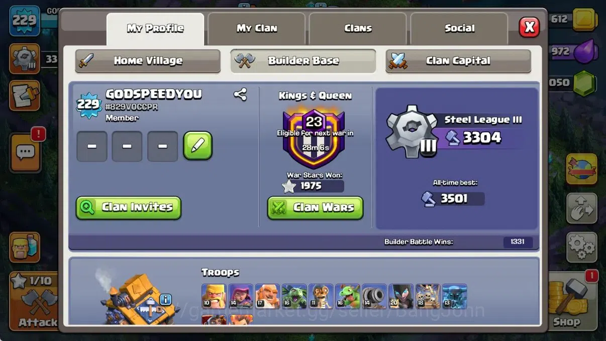 Clash of Clans Accounts Global | TH 17-BH 10|8 Skins|LVL 229|HH 11|BK 79,A image 18