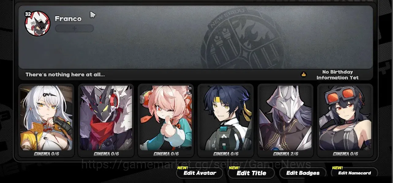 Zenless Zone Zero Accounts Starter ASIA|IK 32|5 Limited (S Billy,Pyrois M2)+Sign Yixuan,Zhao,Harumasa|1 Sign W Engine 20