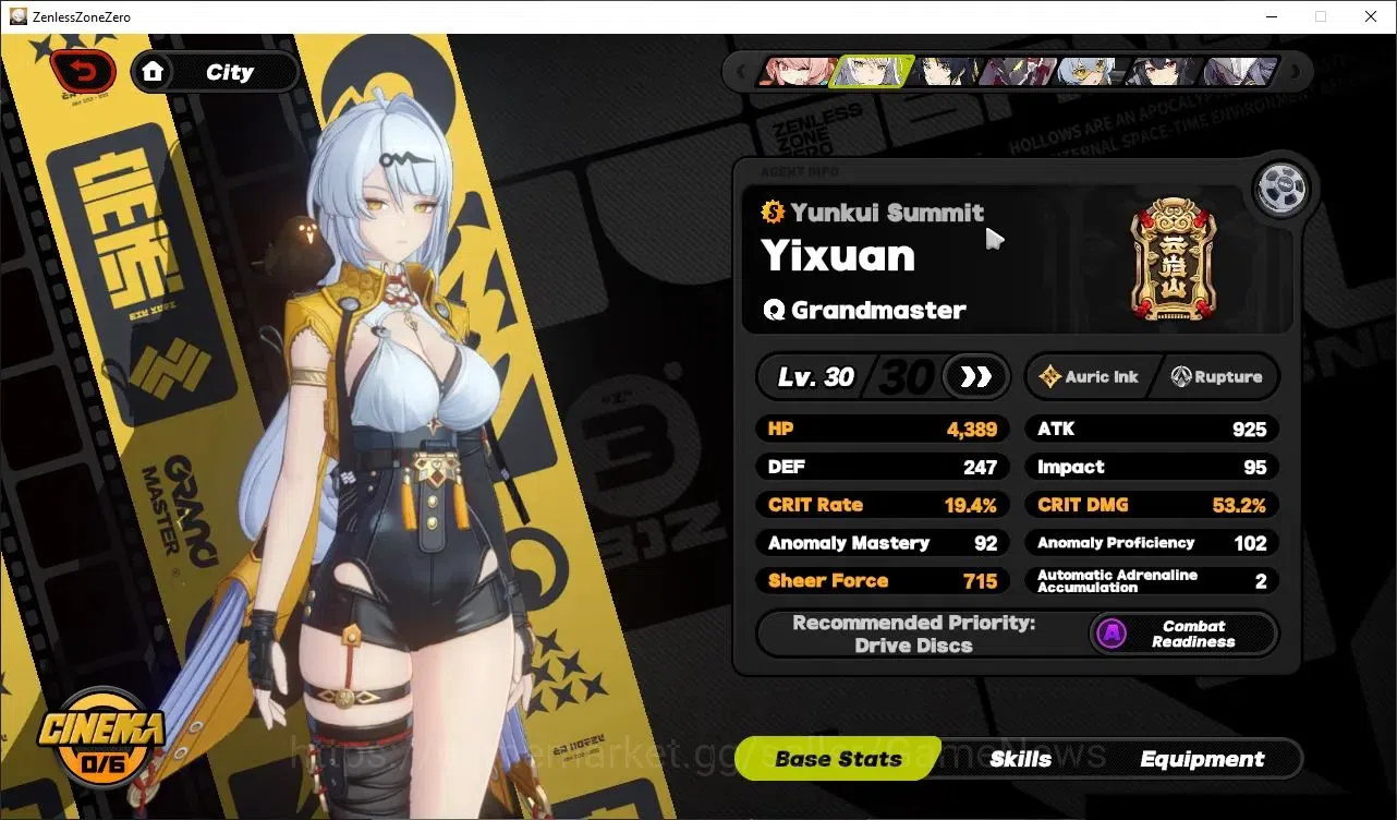 Zenless Zone Zero Accounts Starter ASIA|IK 32|5 Limited (S Billy,Pyrois M2)+Sign Yixuan,Zhao,Harumasa|1 Sign W Engine 6